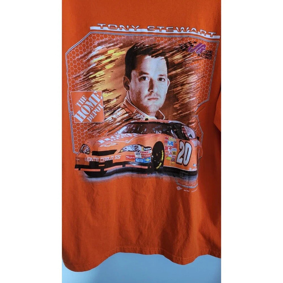 Winners Circle Tony Stewart Vintage Tee Shirt Men's Size Large Orange NASCAR 20 - Picture 3 of 7